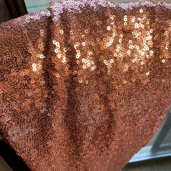 𝅺mind Code Rose Gold Sequin Sparkle Mini Bodycon Sexy Dress Size Medium (1114) - Picture 9 of 10